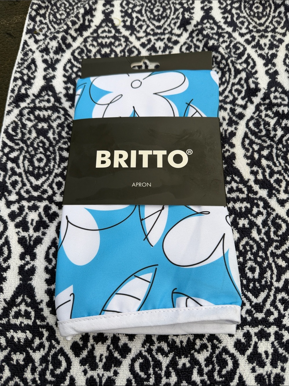 Britto Blue Floral Kitchen Apron - Women Accessories BRITTO nwt